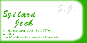 szilard jech business card